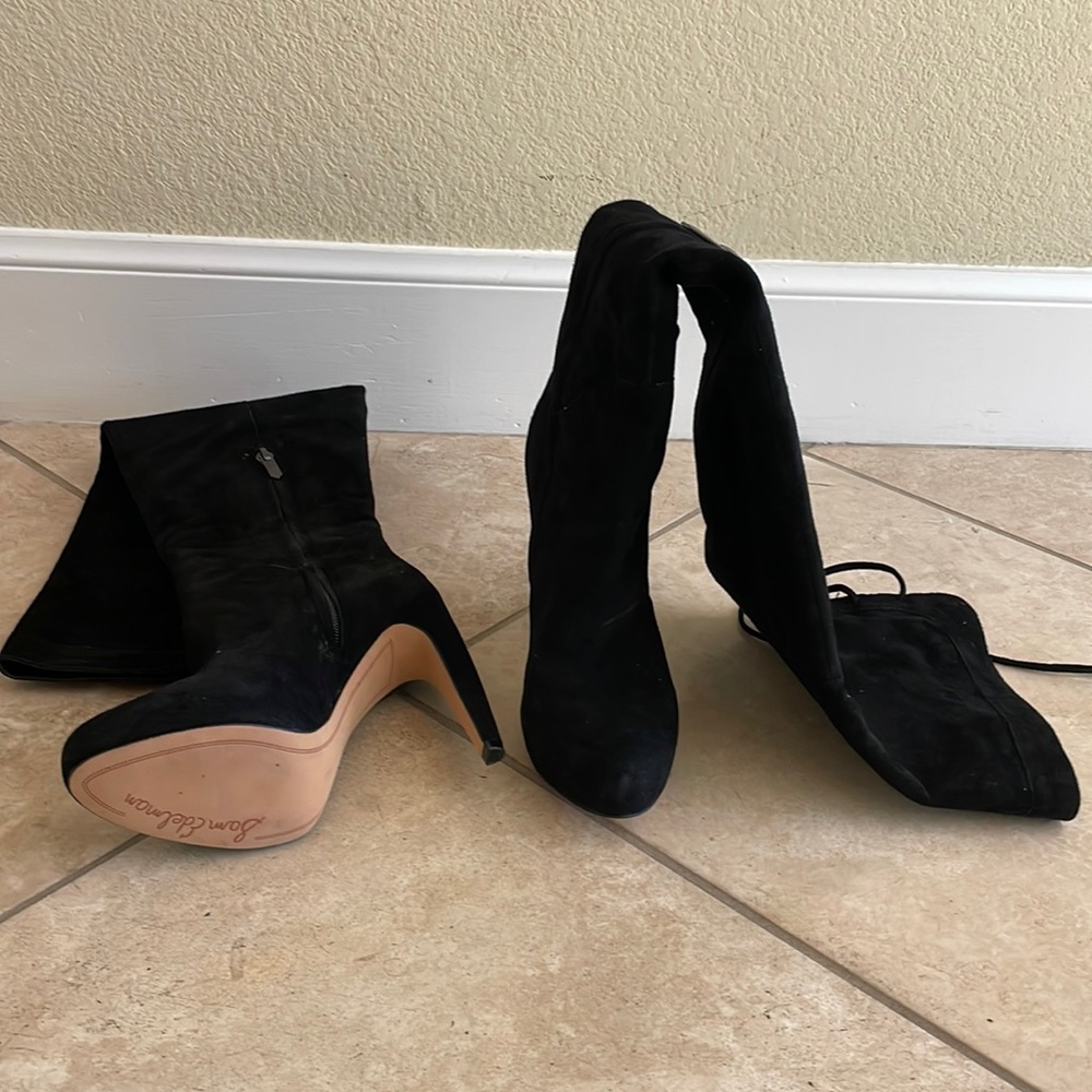 Sam Edelman black suede over the knee boots (size 6)